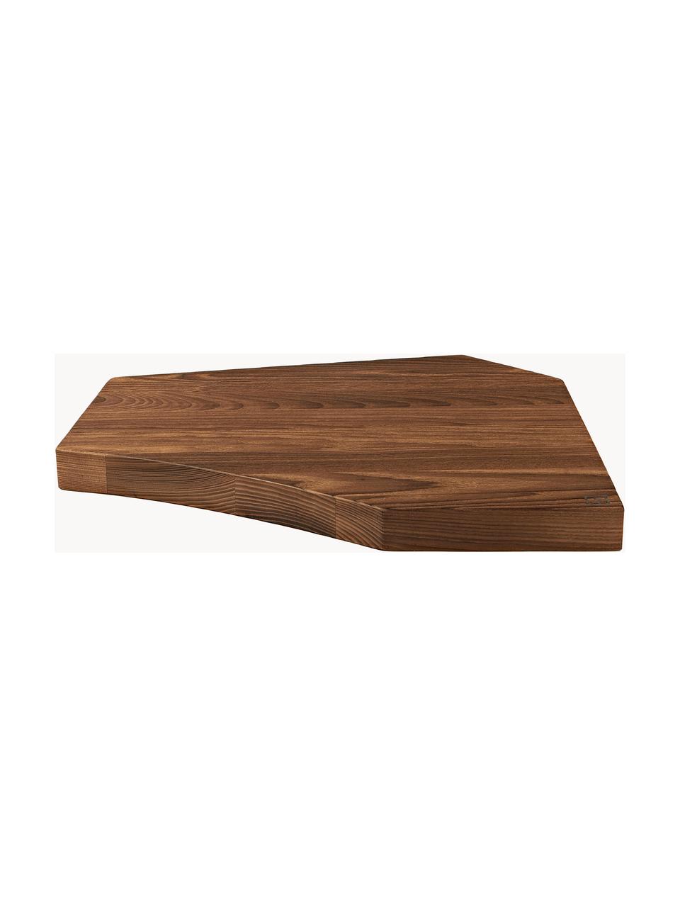 Deska do krojenia z drewna jesionowego Sculpture, Drewno jesionowe, Ciemne drewno naturalne, S 50 x G 40 cm