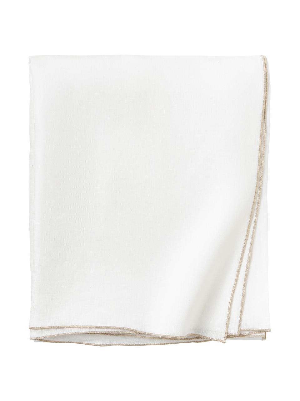 Obrus z lnu Kennedy, 100% len prany z certyfikatem European Flax, Biały, S 140 x D 250 cm
