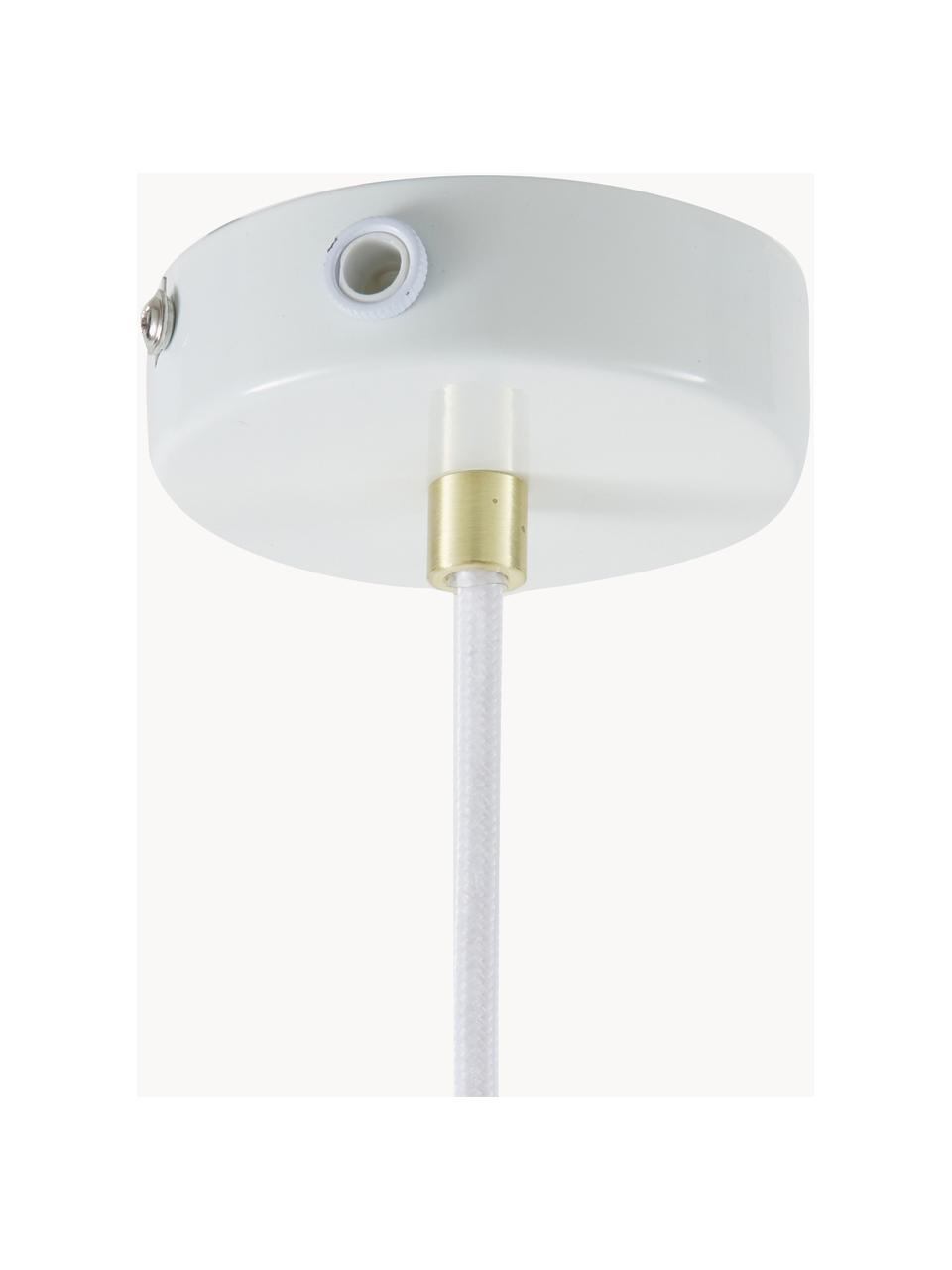 Lampa wisząca z marmuru Siv, Biały marmur, Ø 6 x W 10 cm