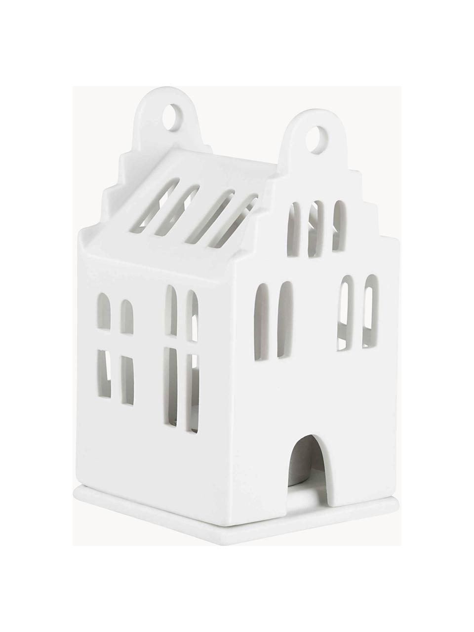 Portavela de porcelana Living, 11 cm, Porcelana, Blanco, An 7 x Al 11 cm