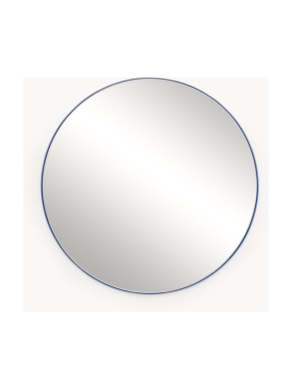 Okrúhle nástenné zrkadlo Ivy, Modrá, Ø 55 x H 3 cm