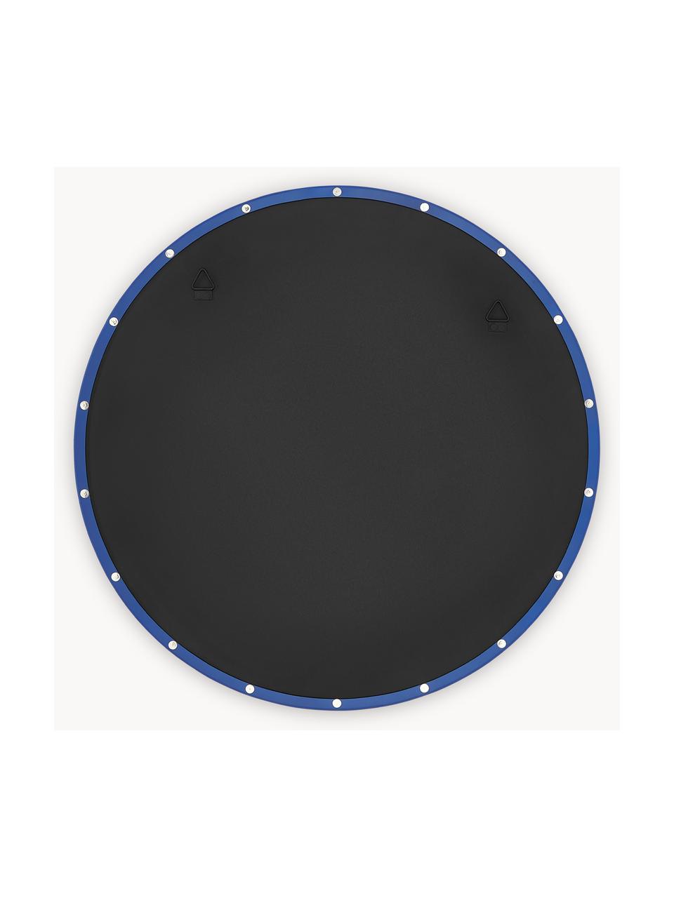 Miroir mural rond cadre en métal bleu Ivy, Bleu, Ø 55 x prof. 3 cm