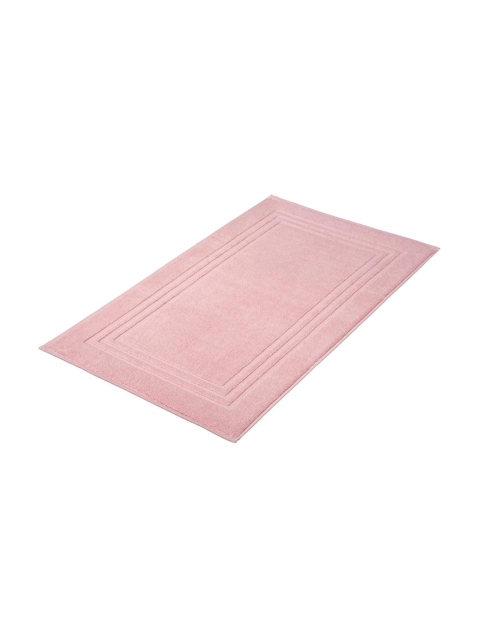 Tappeto bagno in tinta unita Gentle, Cotone, Rosa, Larg. 50 x Lung. 80 cm