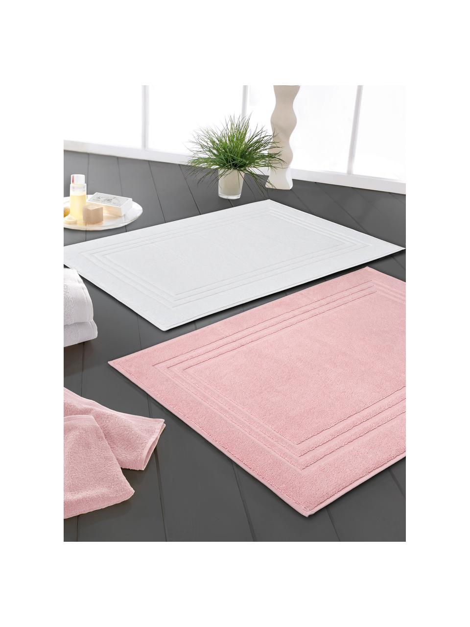 Tappeto bagno in tinta unita Gentle, Cotone, Rosa, Larg. 50 x Lung. 80 cm