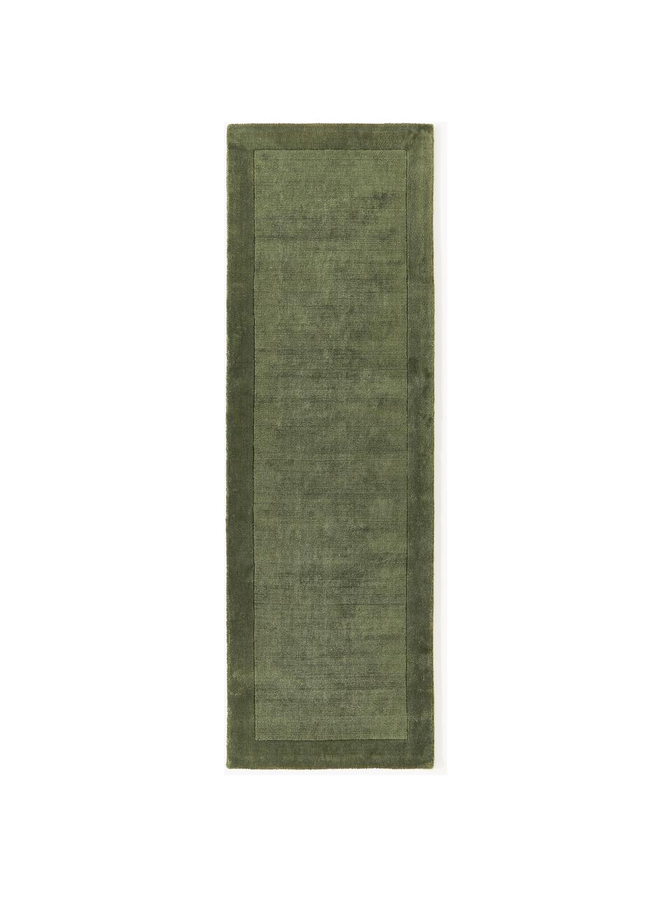 Kurzflor-Läufer Kari, 100 % Polyester, GRS-zertifiziert, Grüntöne, B 80 x L 250 cm