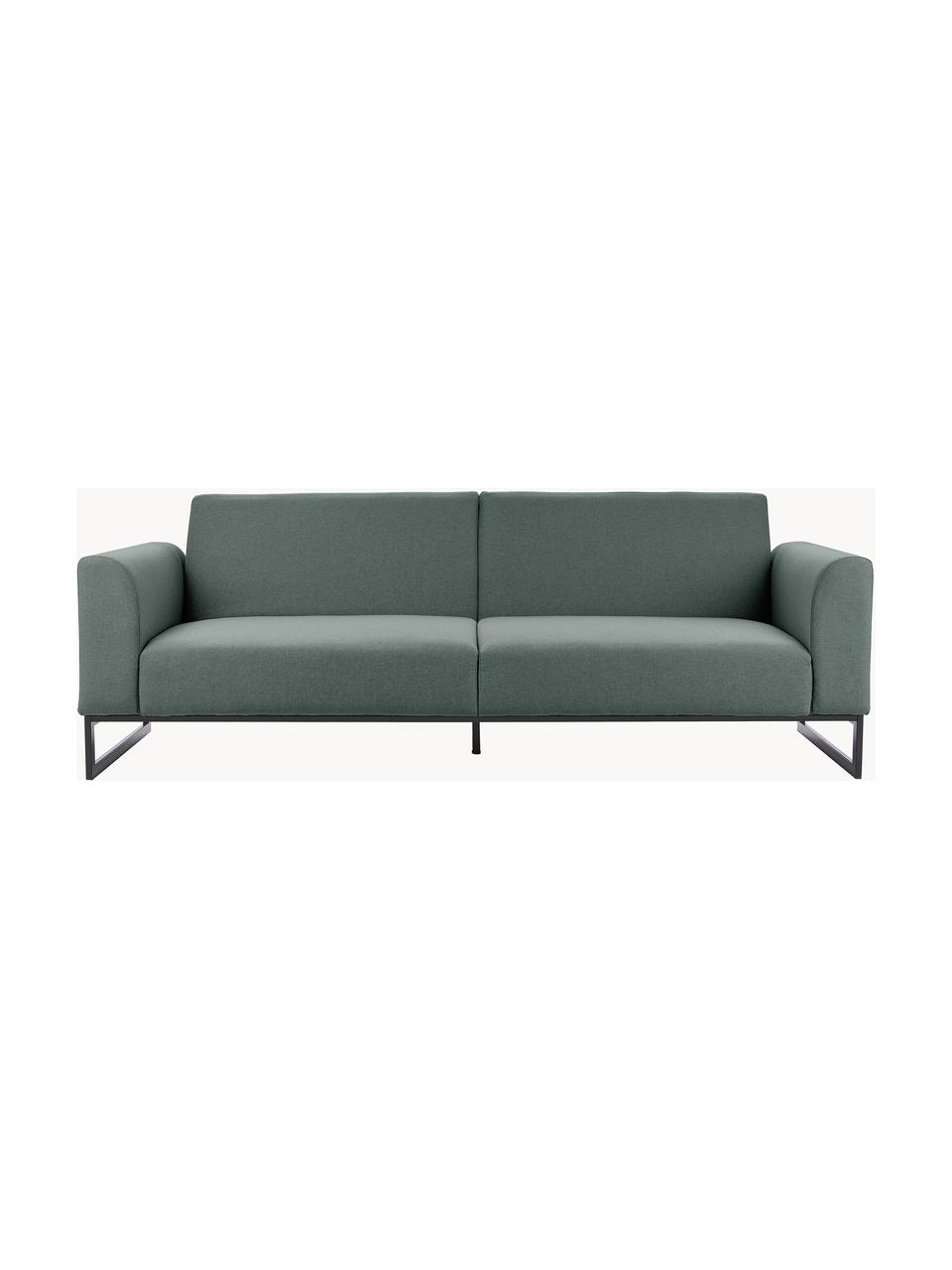 Slaapbank Josephine (3-zits), Bekleding: 100% polyester Met 40.000, Frame: massief grenenhout en mul, Geweven stof petrol, B 238 x H 85 cm