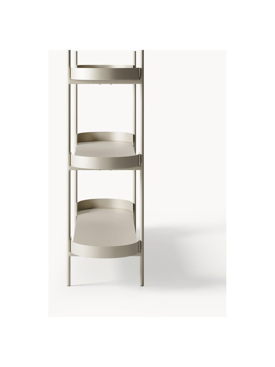 Étagère en métal Taru, Métal, revêtement par poudre, Beige clair, mat, Ø 120 x haut. 104 cm