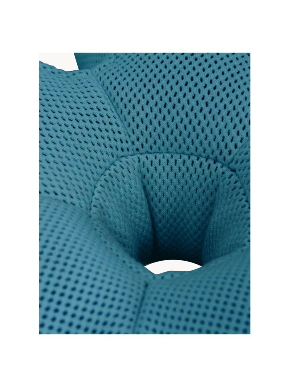Ręcznie wykonany zewnętrzny worek do siedzenia Flower, Tapicerka: 70% PAN + 30% PES, wodood, Petrol, Ø 72 x W 17 cm