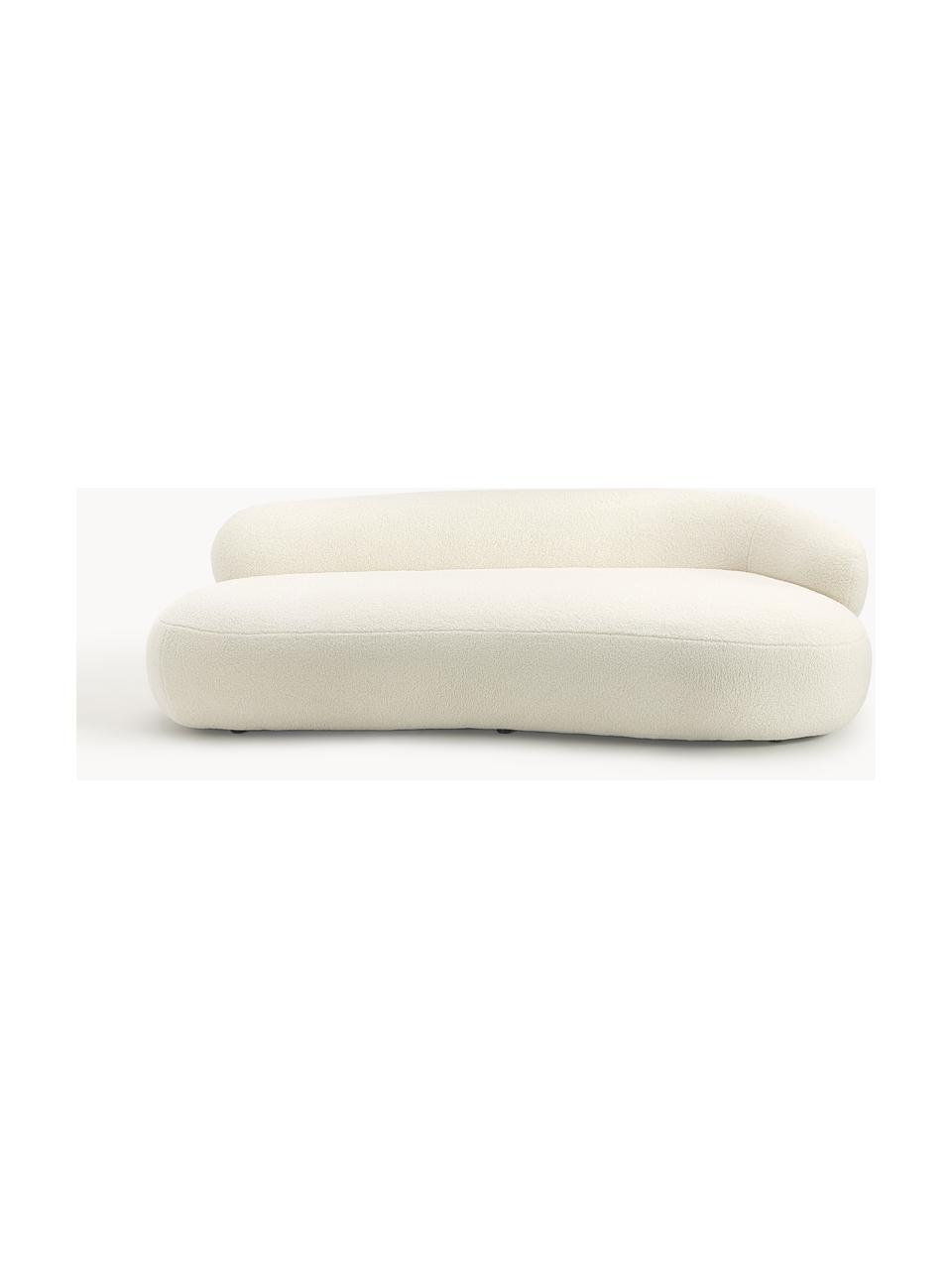 Teddy-Sofa Alba (3-Sitzer), Bezug: Teddy (100% Polyester) De, Gestell: Massives Fichtenholz, Bir, Teddy Off White, B 235 x T 114 cm, Rückenlehne links