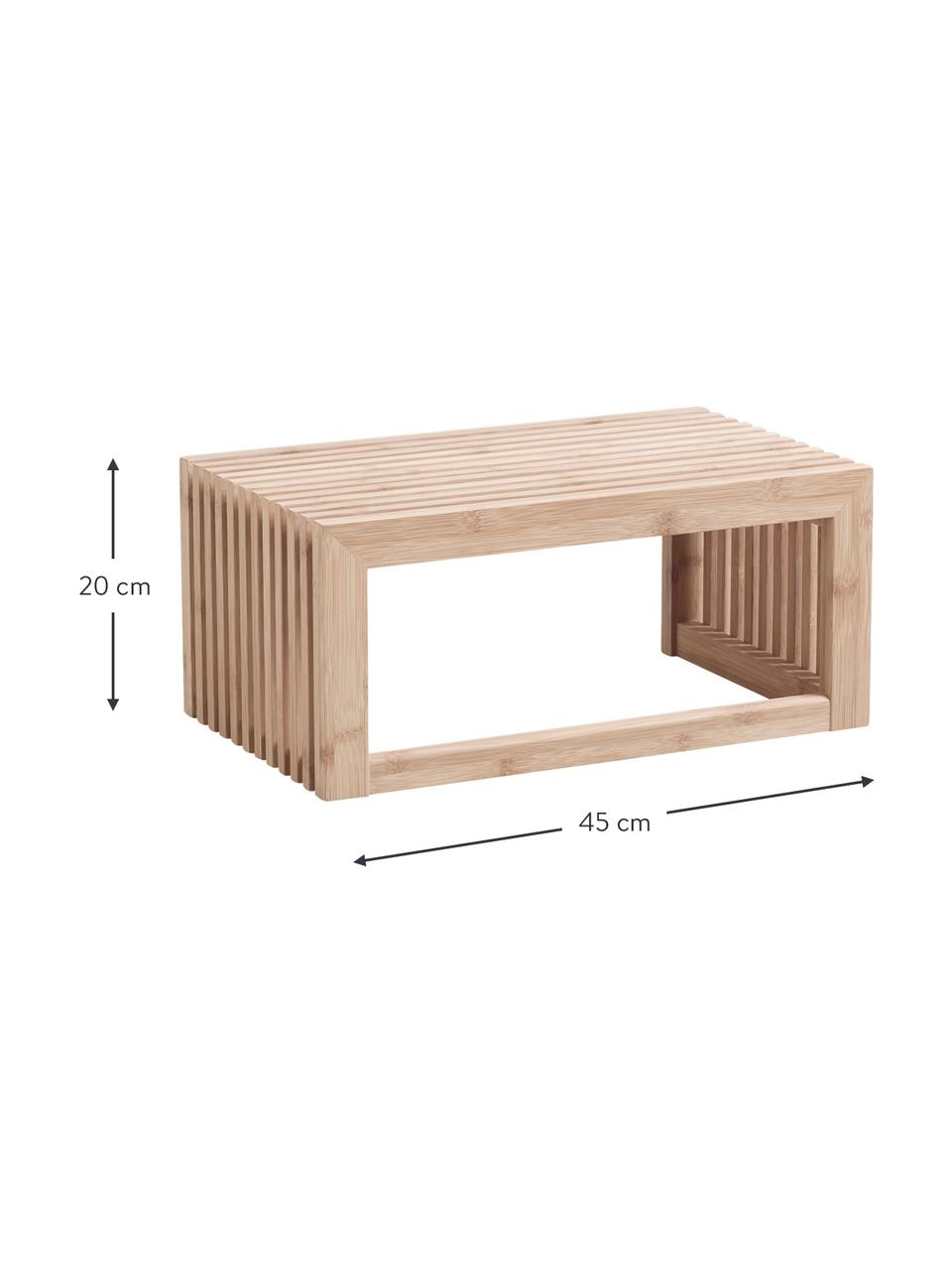Appendiabiti da parete in legno di bambù Rib, in varie misure, Bambù, Marrone chiaro, Larg. 45 x Alt. 20 cm