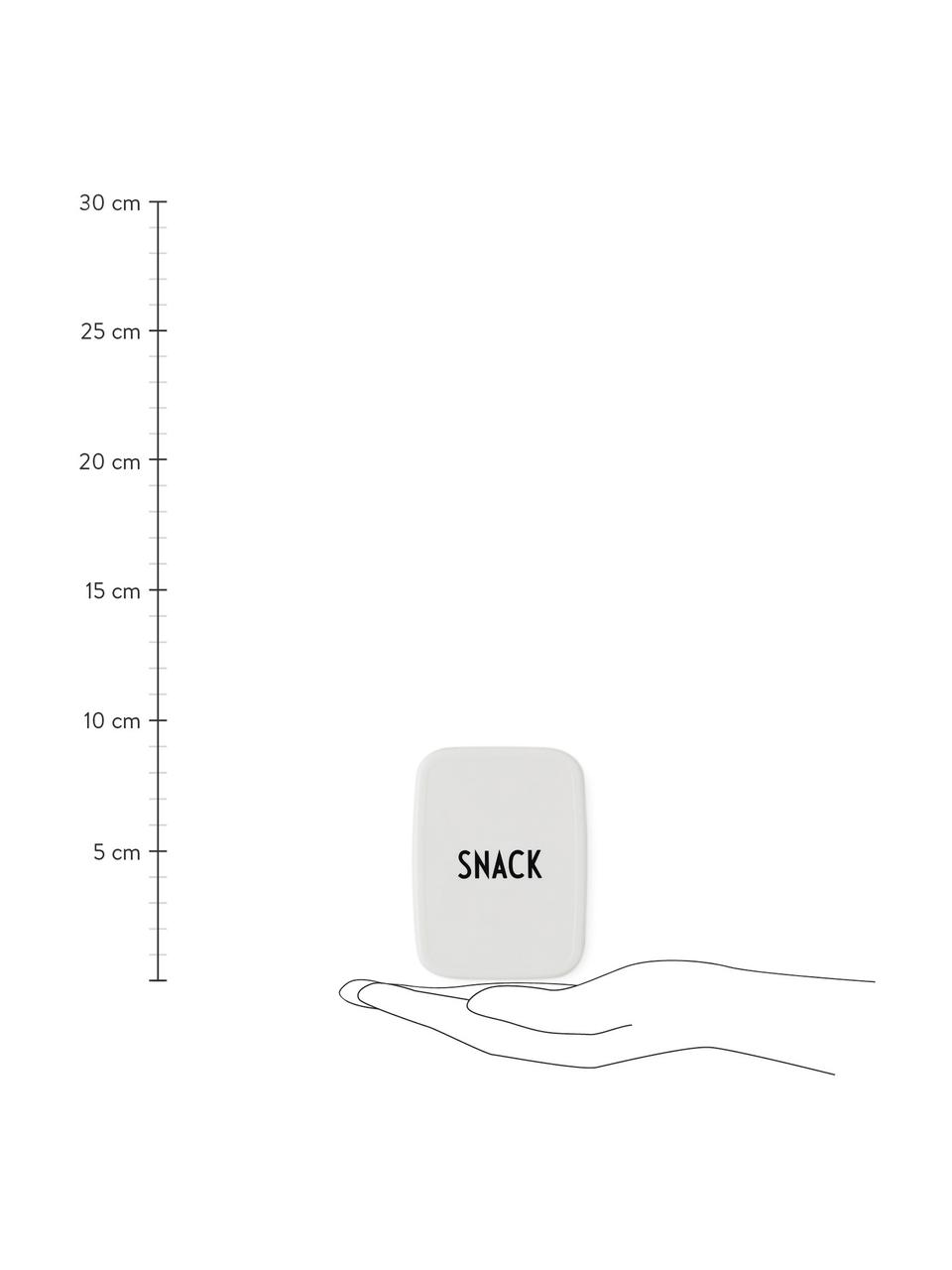 Boîte à snack Snack, Plastique, Blanc, larg. 7 x prof. 9 cm