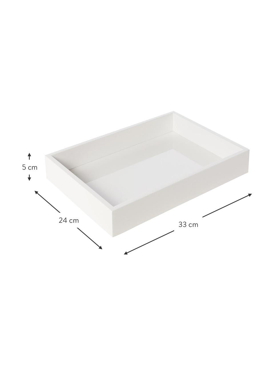 Vysoce lesklý tác Hayley, Bílá, Š 33 cm, H 24 cm