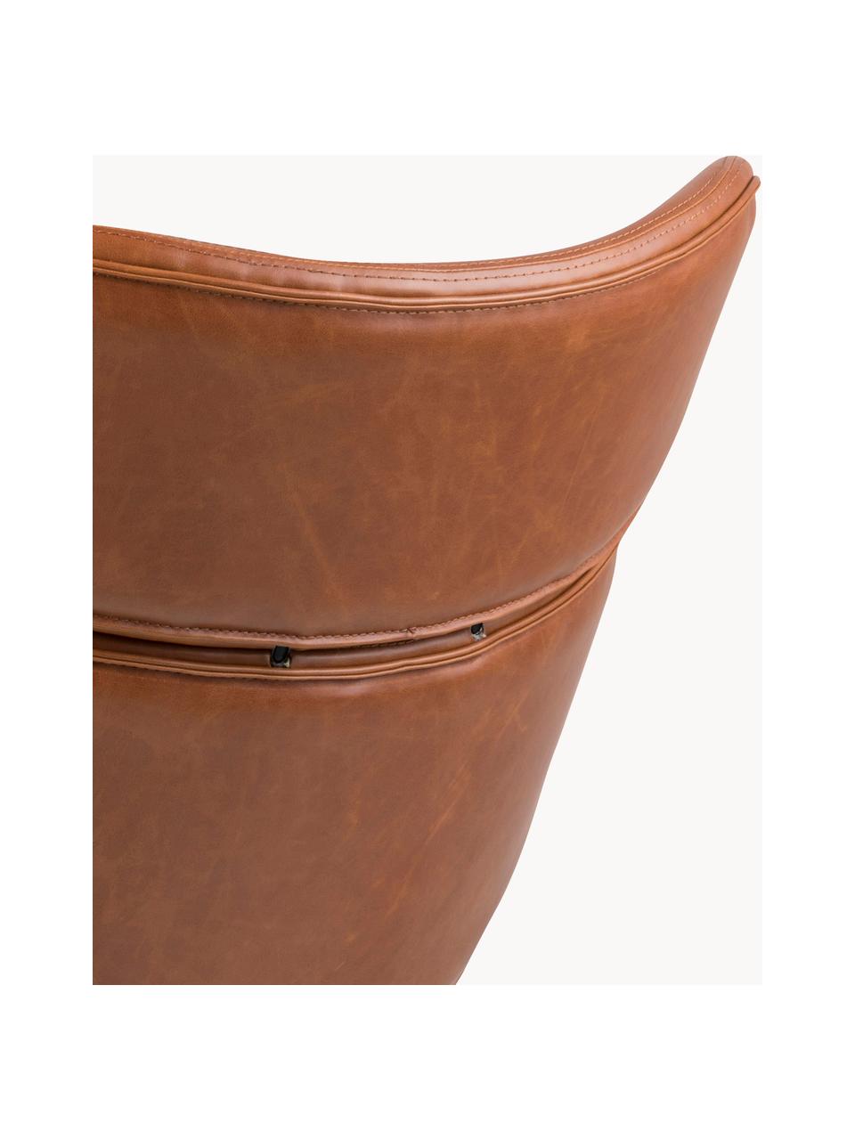 Fotel wypoczynkowy ze sztucznej skóry Cazar, Tapicerka: sztuczna skóra (poliureta, Jasnobrązowa sztuczna skóra, S 69 x G 79 cm