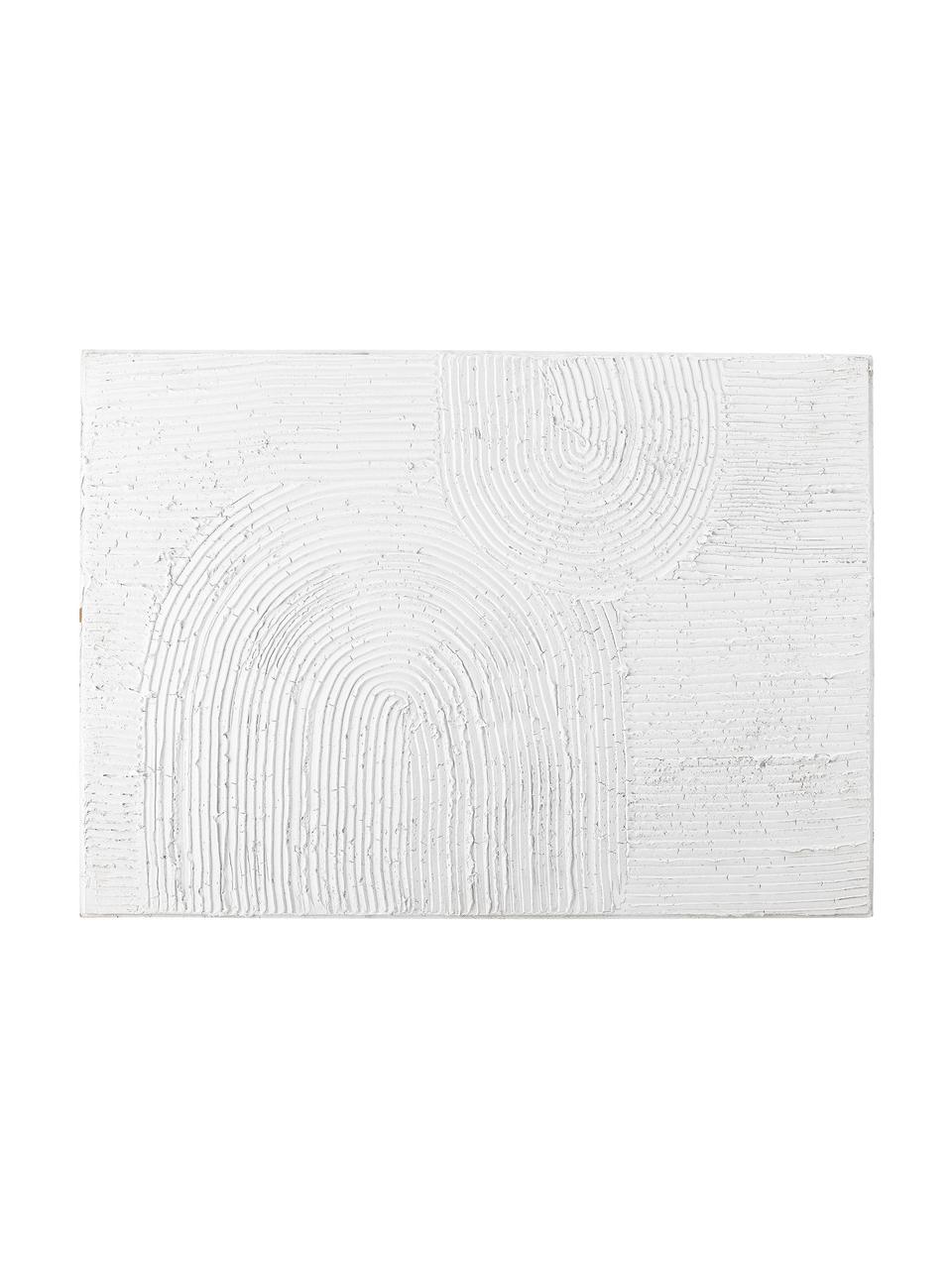 Decoración de pared efecto 3D Tabine, Estructura: tablero de fibras de dens, Blanco, An 50 x Al 70 cm
