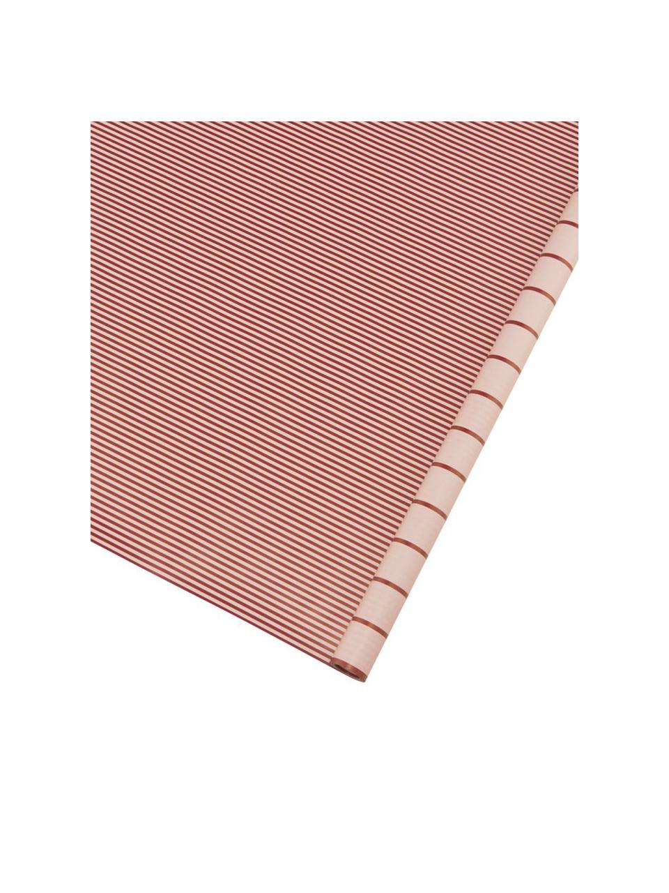 Papier prezentowy Stripey, Papier, Czerwony, różowy, S 50 x D 70 cm