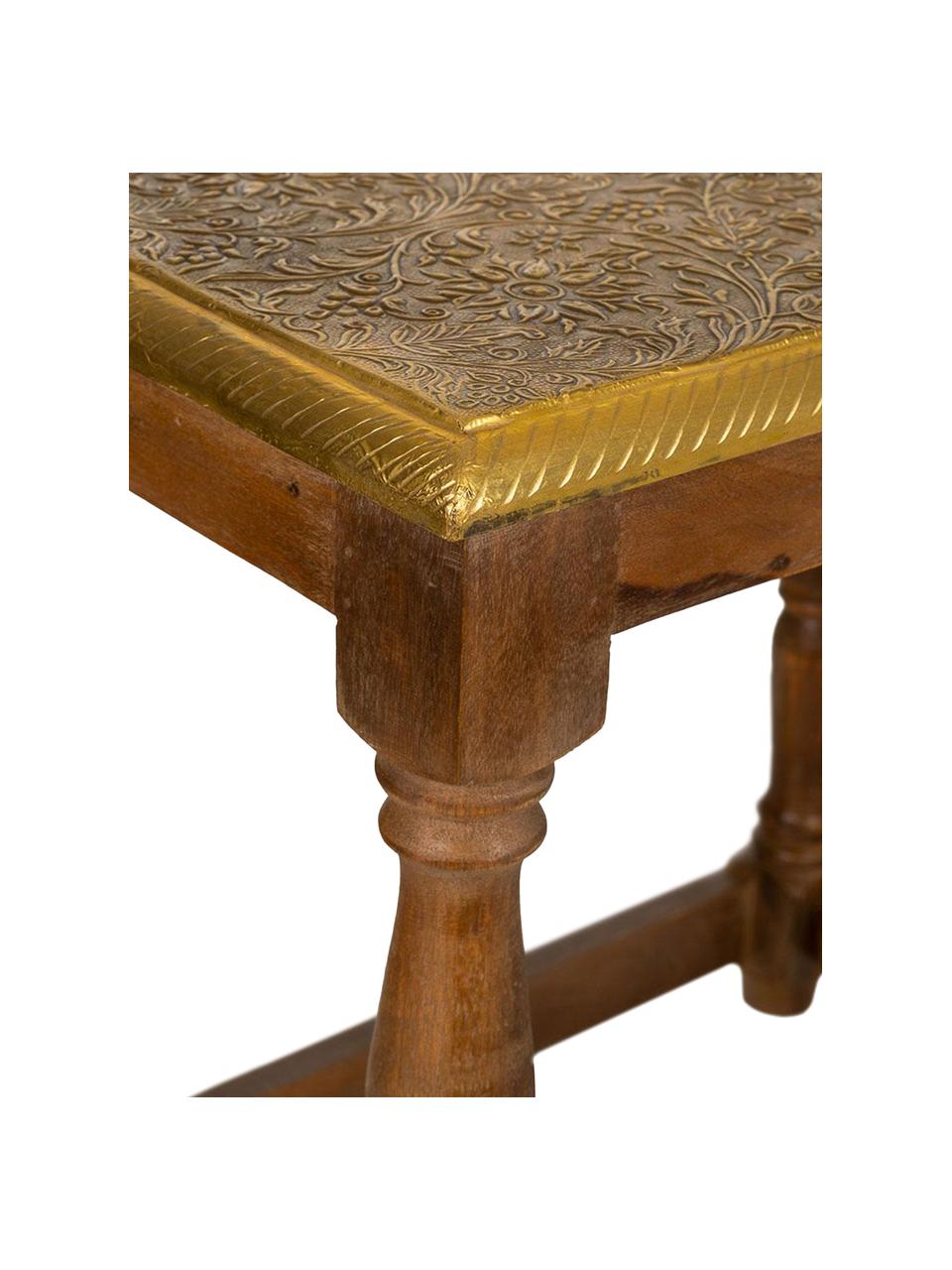 Mesa auxiliar Abril, Marrón, beige, An 48 x Al 46 cm