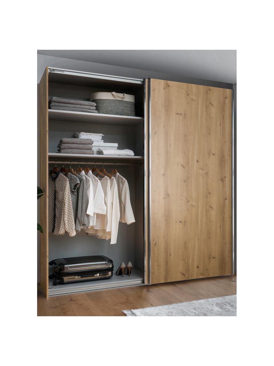 Armoire Monaco, 2 portes coulissantes, Bois, larg. 197 x haut. 217 cm