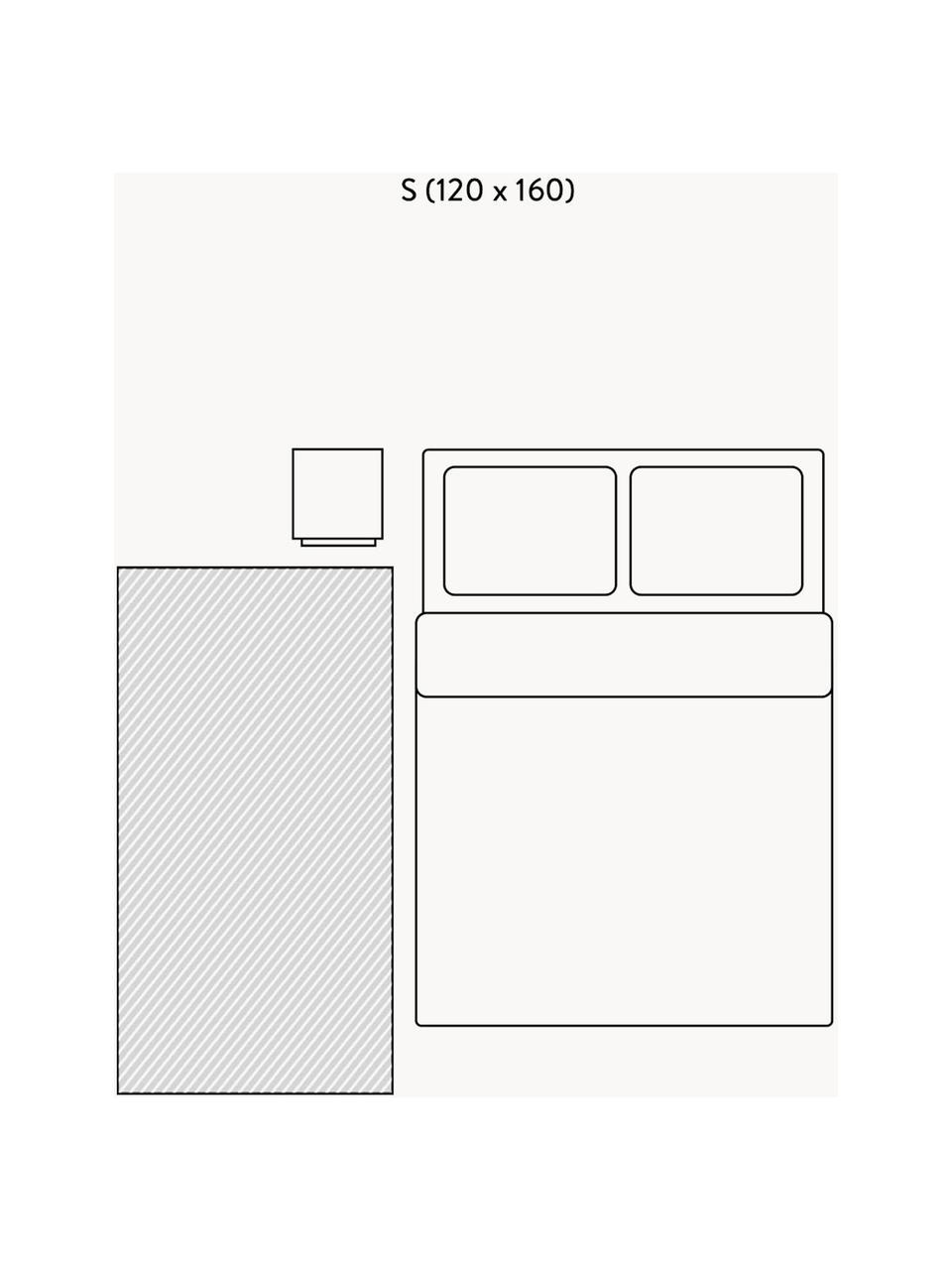 Handgewebter Kinderteppich Biscuit, waschbar, Flor: 97 % Baumwolle, 3 % Kunst, Weiß, Hellgrau, Hellbeige, B 120 x L 160 cm (Größe S)