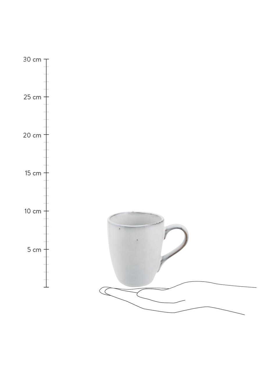 Tasses à thé artisanales Nordic Sand, de différentes tailles, 6 pièces, Grès cérame, Tons gris et beiges, Ø 8 x haut. 10 cm, 250 ml