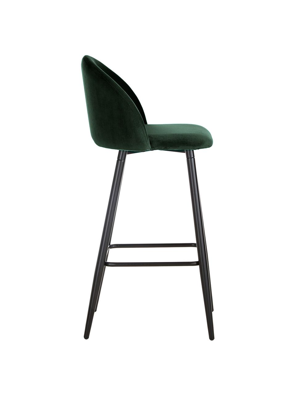 Chaise haute de bar Amy, Vert foncé, larg. 45 x haut. 103 cm