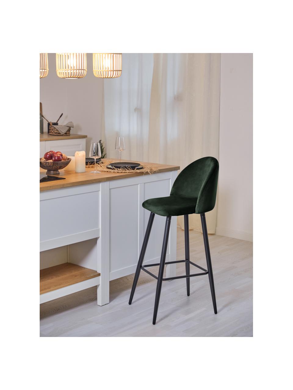 Chaise haute de bar Amy, Vert foncé, larg. 45 x haut. 103 cm