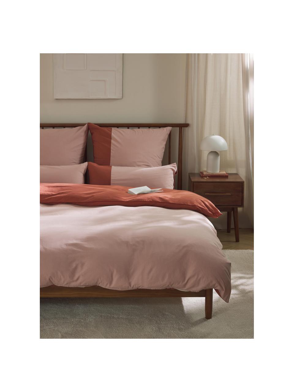 Housse de couette en coton Harvey, Rouge, rose, larg. 200 x long. 200 cm