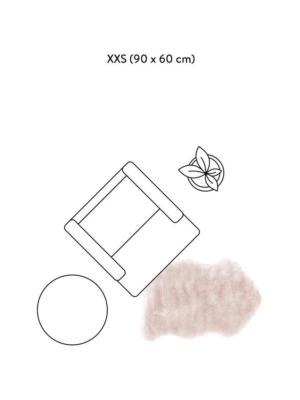 Kunstfell Mathilde, glatt, Vorderseite: 65% Acryl, 35% Polyester, Rückseite: 100% Polyester, Rosa, B 60 x L 90 cm