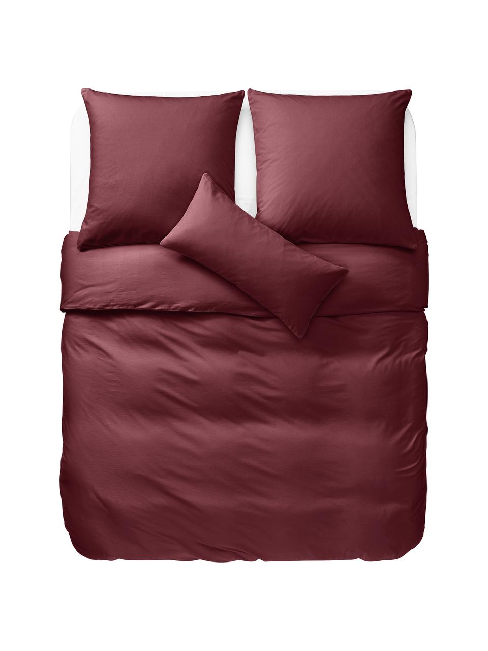 Flanell-Bettdeckenbezug Biba, Webart: Flanell Flanell ist ein k, Dunkelrot, B 200 x L 200 cm