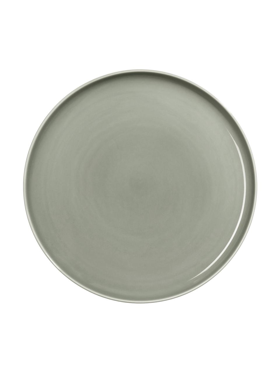 Porcelánový plytký tanier Kolibri, 6 ks, Porcelán, Sivá, Ø 27 cm