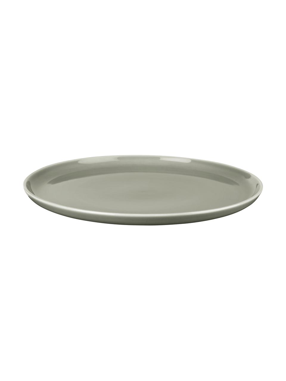 Platos llanos de porcelana Kolibri, 6 uds., Porcelana, Gris, Ø 27 cm