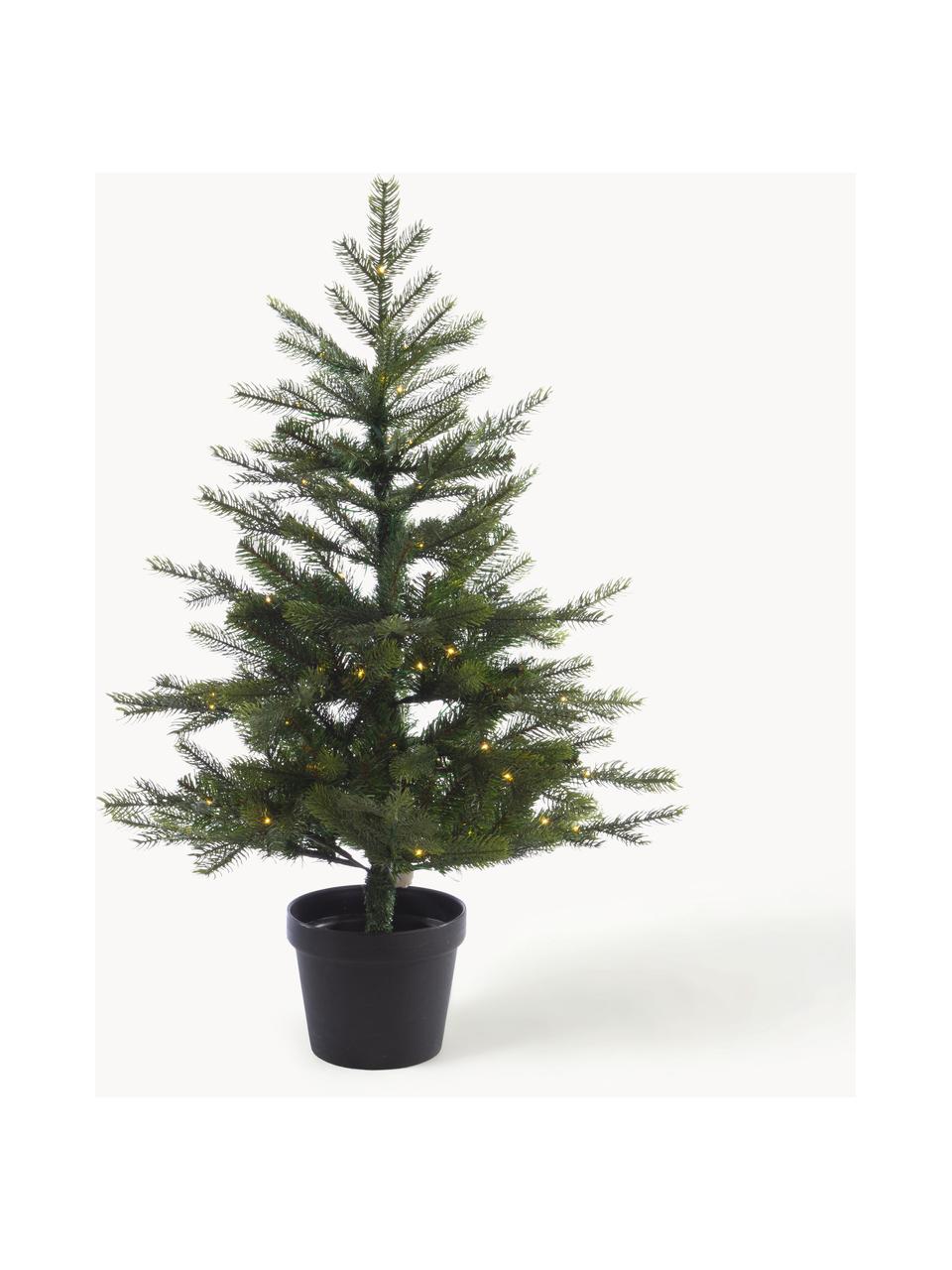 Künstlicher LED-Weihnachtsbaum Grandis, H 120 cm, Kunststoff, Dunkelgrün, Ø 73 x H 120 cm