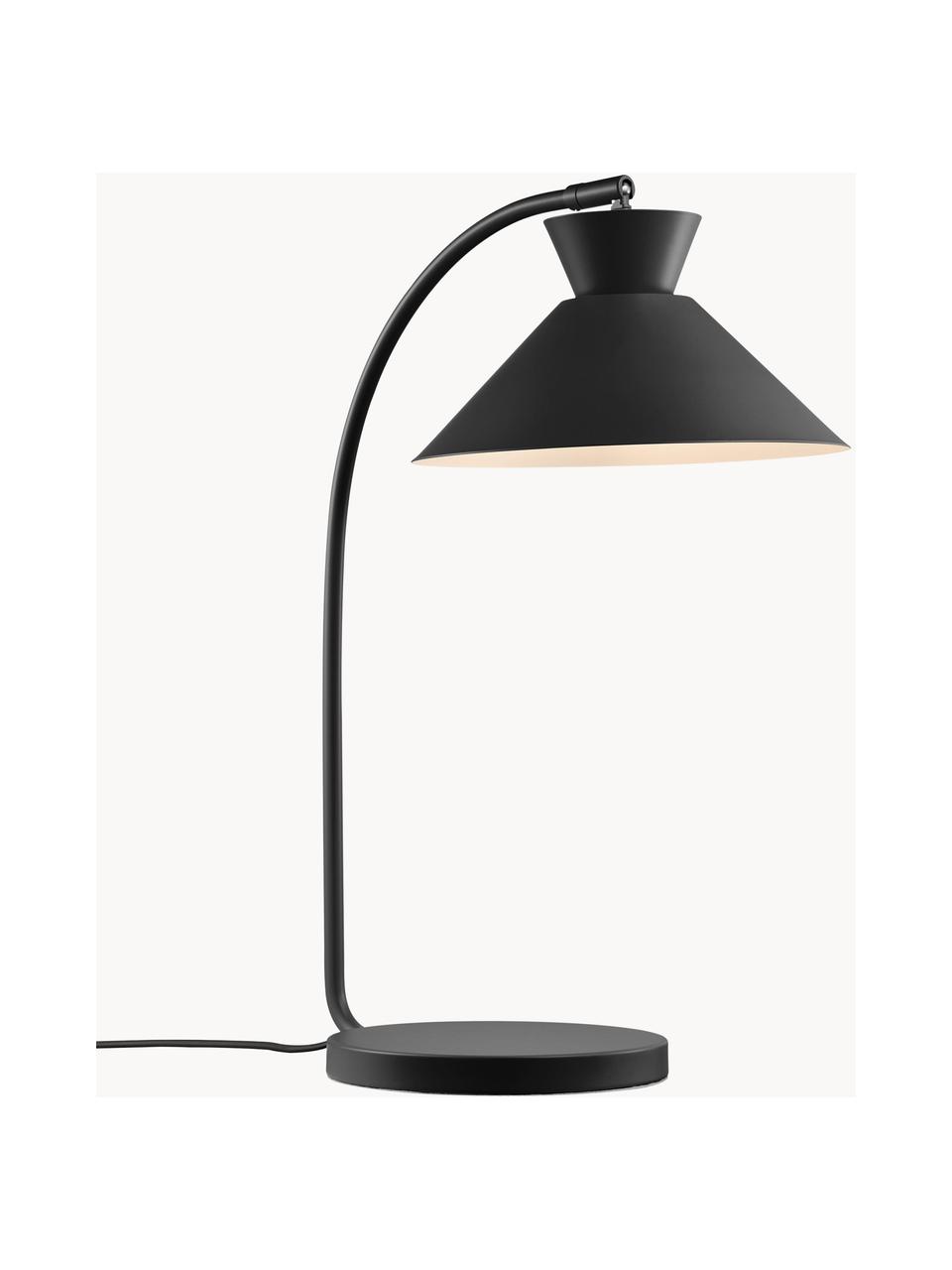 Grande lampe de bureau Dial, Noir, Ø 25 x haut. 51 cm