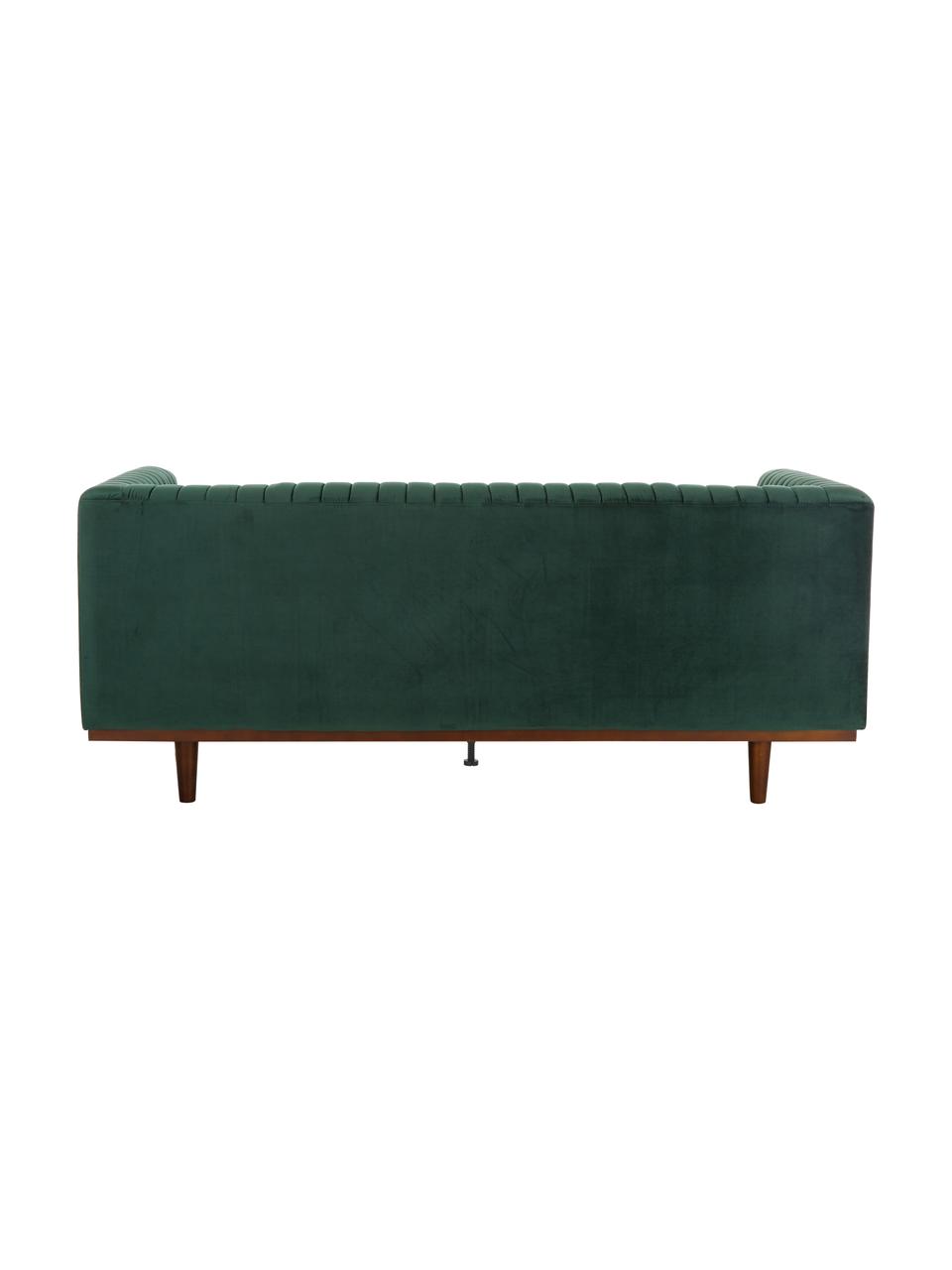 Samt-Sofa Dante (2-Sitzer) mit Holz-Füßen, Bezug: Polyestersamt, Gestell: Kautschukbaumholz, klarla, Samt Grün, B 174 x T 87 cm