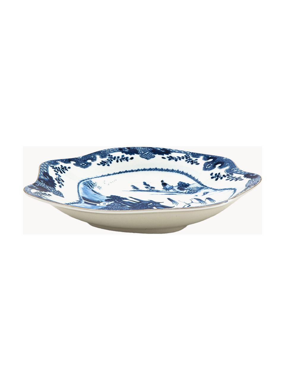 Assiette creuse en porcelaine Classic On Acid, Porcelaine, Blanc, tons bleus, Ø 26 cm