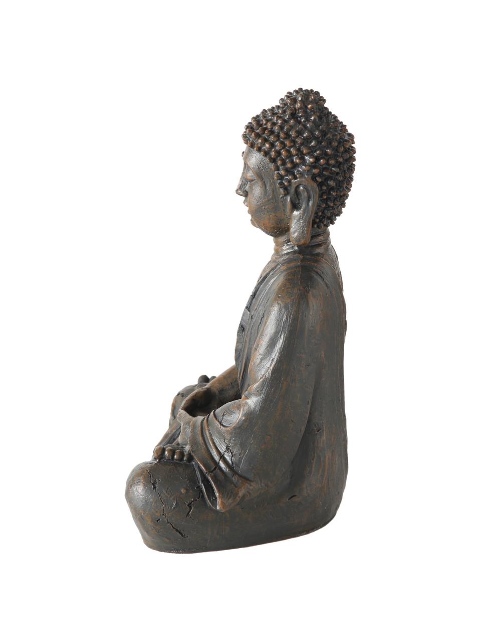 Decoratief object Buddha, Kunststof, Mangohoutkleurig, B 19 cm x H 30 cm