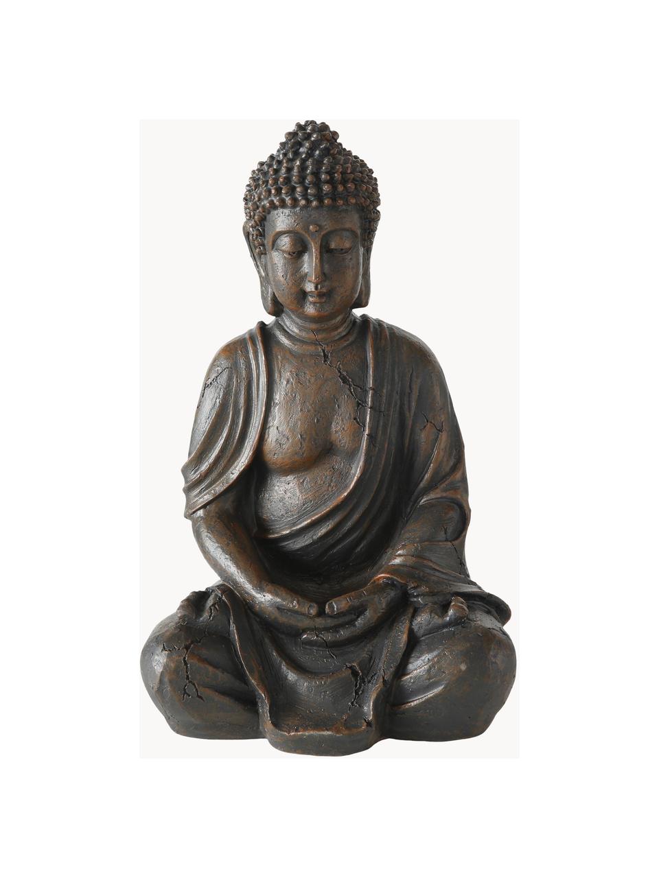 Dekorácia Buddha, Umelá hmota, Sivobéžová, Š 19 , V 30 cm