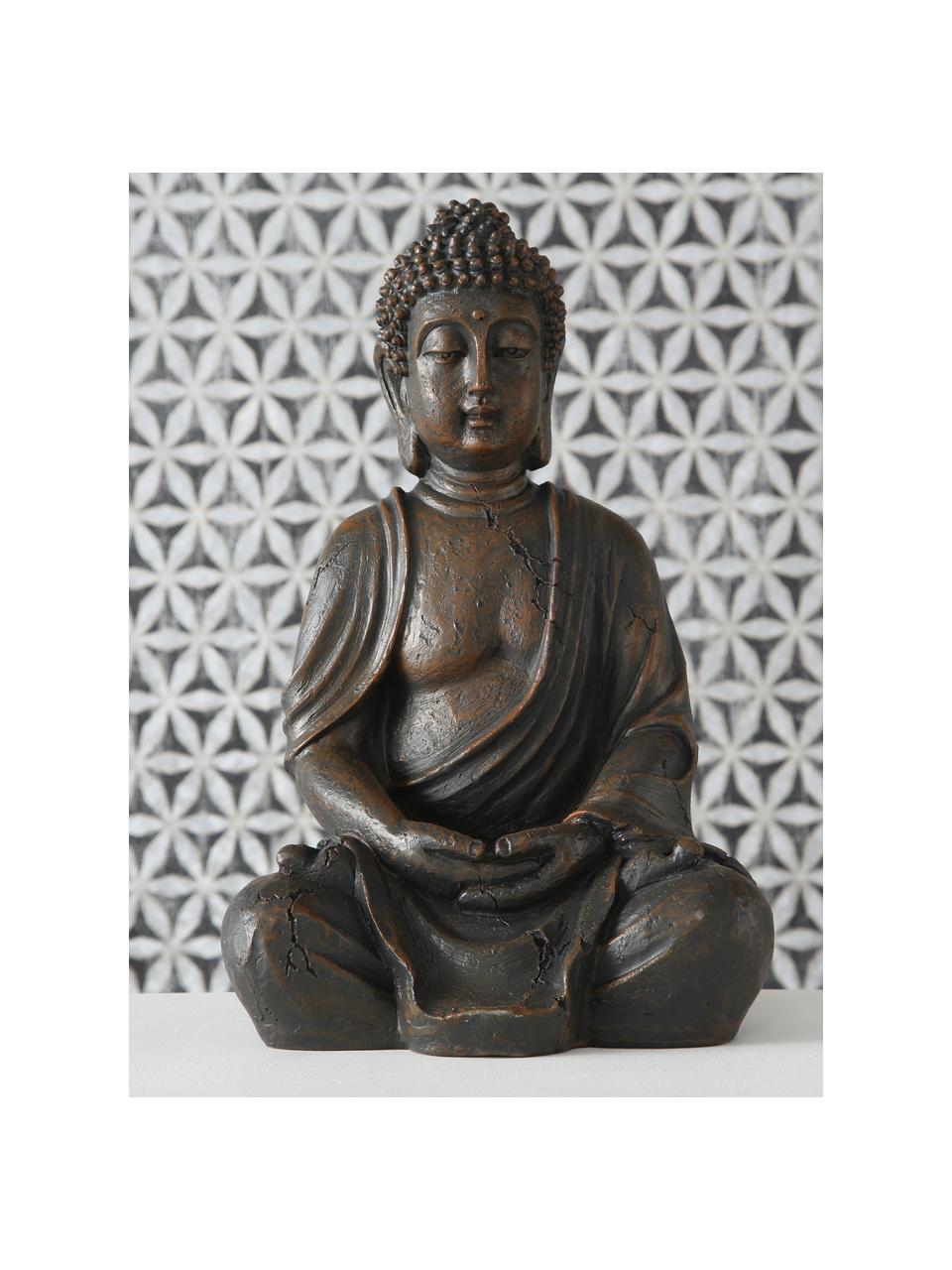 Dekorácia Buddha, Umelá hmota, Sivobéžová, Š 19 , V 30 cm