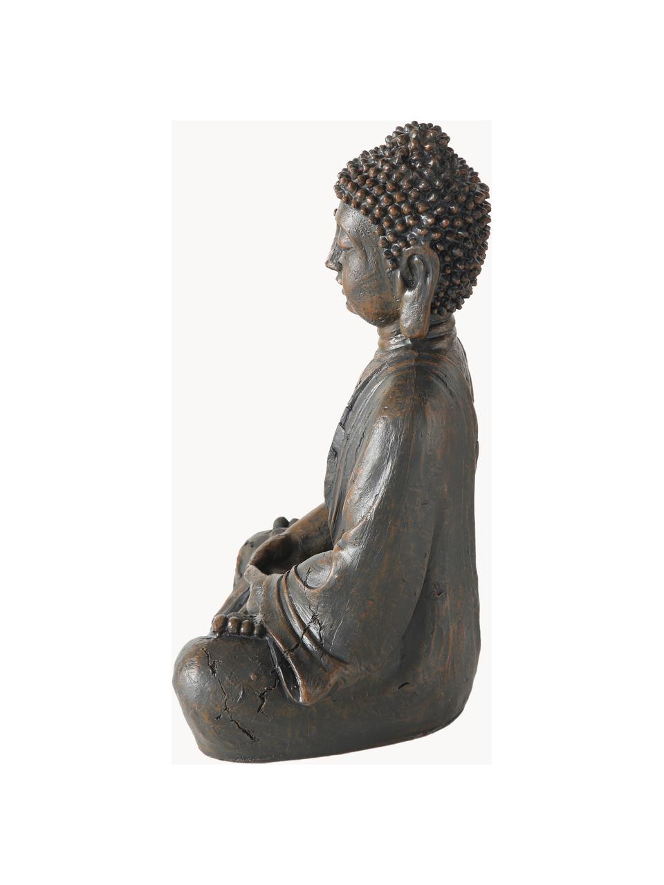 Dekorácia Buddha, Umelá hmota, Sivobéžová, Š 19 , V 30 cm