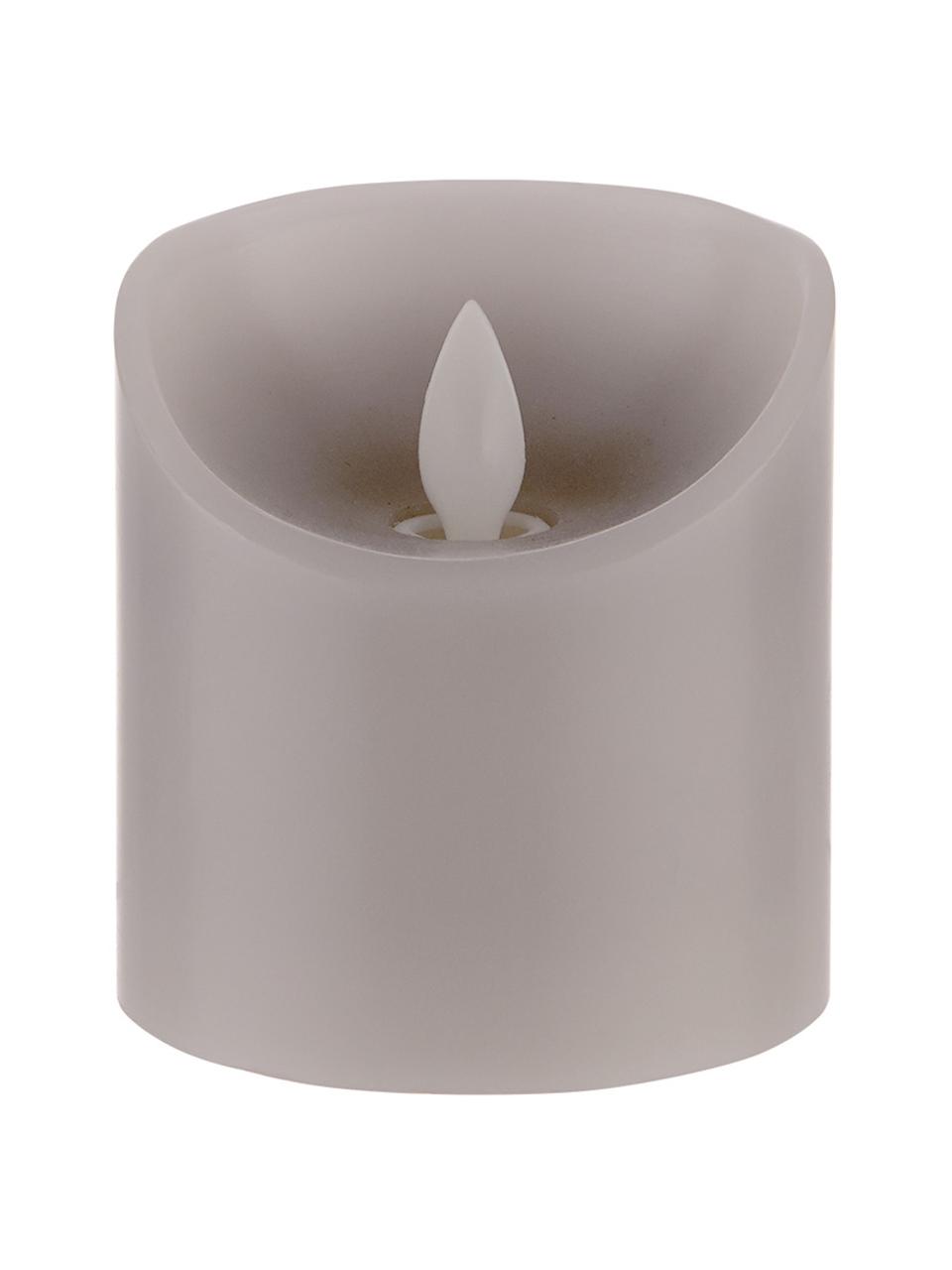 Komplet świec LED Glowing Flame, 3-elem., Parafina, tworzywo sztuczne, Szary, Komplet z różnymi rozmiarami