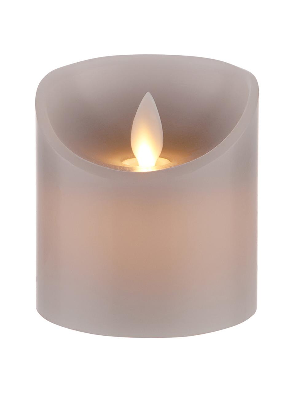LED svíčky Glowing Flame, 3 ks, Parafín, umělá hmota, Šedá, Sada s různými velikostmi