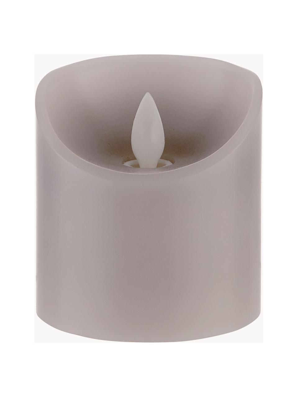 Set 3 candele a LED Glowing Flame, Paraffina, plastica, Tonalità beige, Set in varie misure