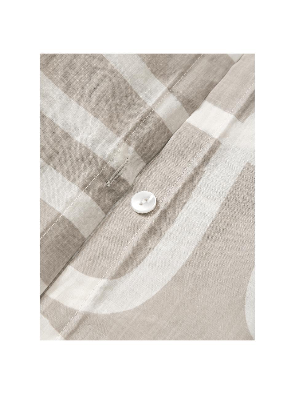 Baumwoll-Kopfkissenbezug Malu, Webart: Renforcé Fadendichte 144 , Hellbeige, Weiß, B 40 x L 80 cm