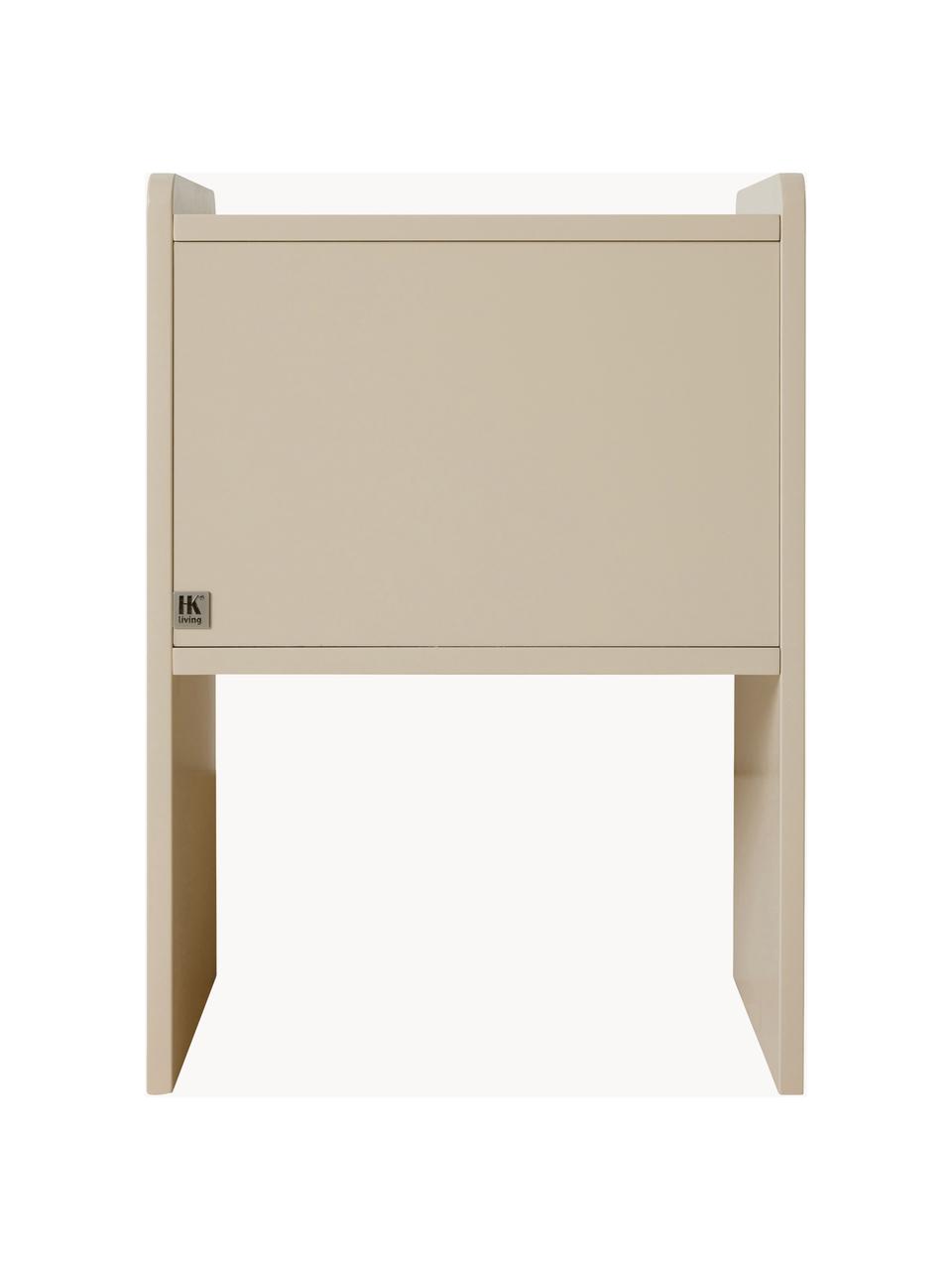 Noční stolek Space, Dřevovláknitá deska střední hustoty (MDF), Světle béžová, Š 45 cm, V 63 cm