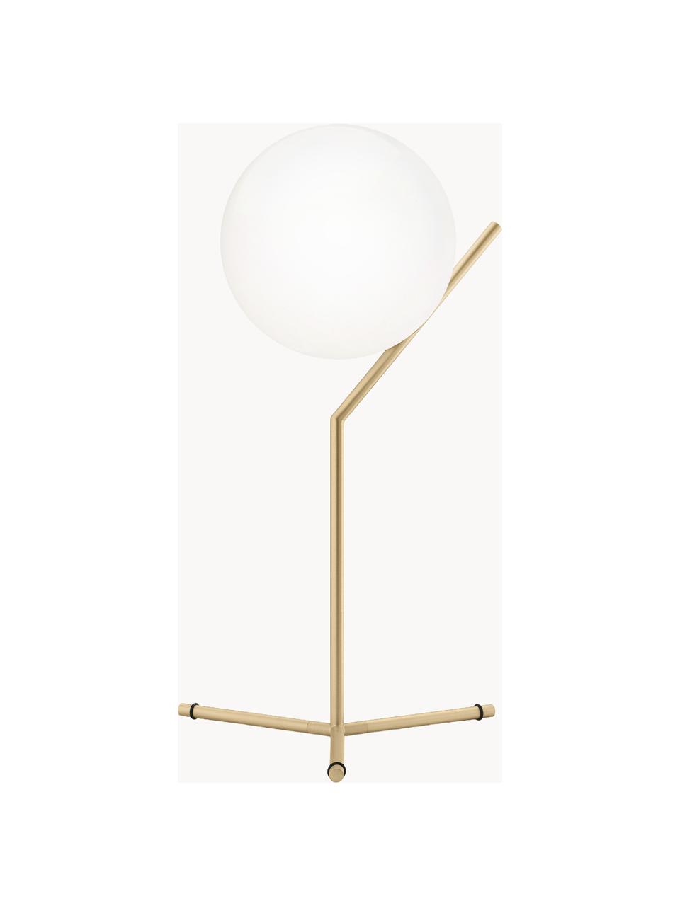 Grande lampe à poser soufflée bouche IC Lights, intensité lumineuse variable, Doré, blanc, larg. 32 x haut. 53 cm