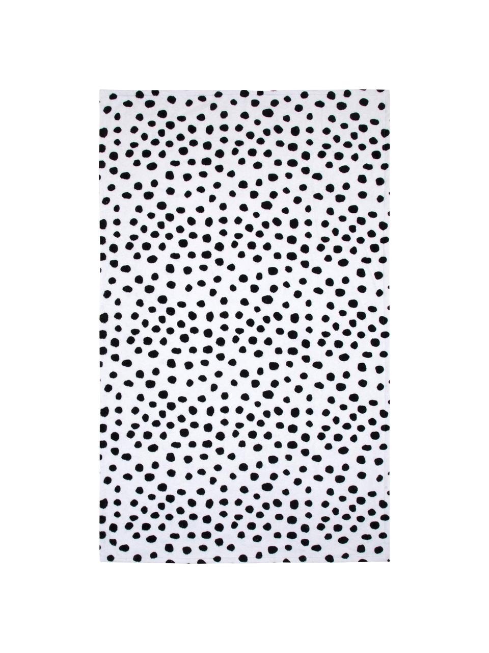 Telo mare Dalmatiner, 100% cotone, qualità leggera 350 g/m², Nero, bianco, Larg. 90 x Lung. 160 cm
