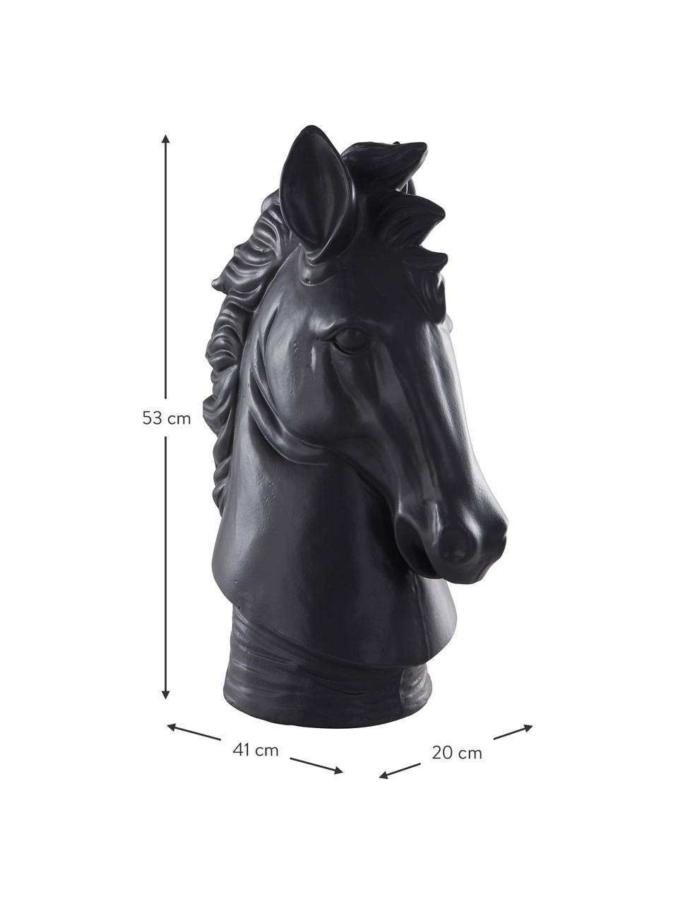 Figura decorativa grande Prins, Cerámica, Negro, An 41 x Al 53 cm