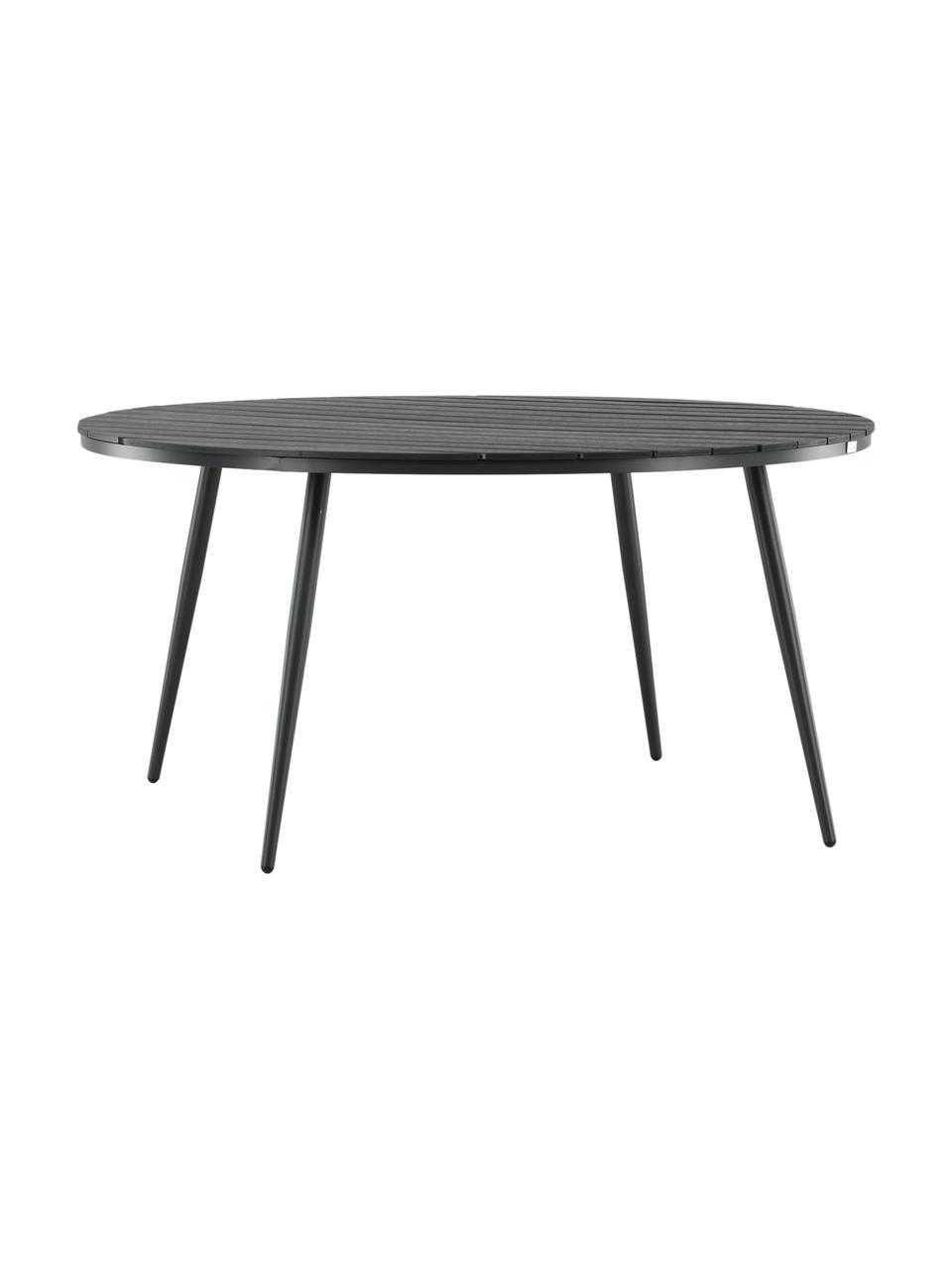 Garten-Esstisch Break, Gestell: Aluminium, pulverbeschich, Tischplatte: Holz, Schwarz, Anthrazit, Ø 150 cm, H 74 cm