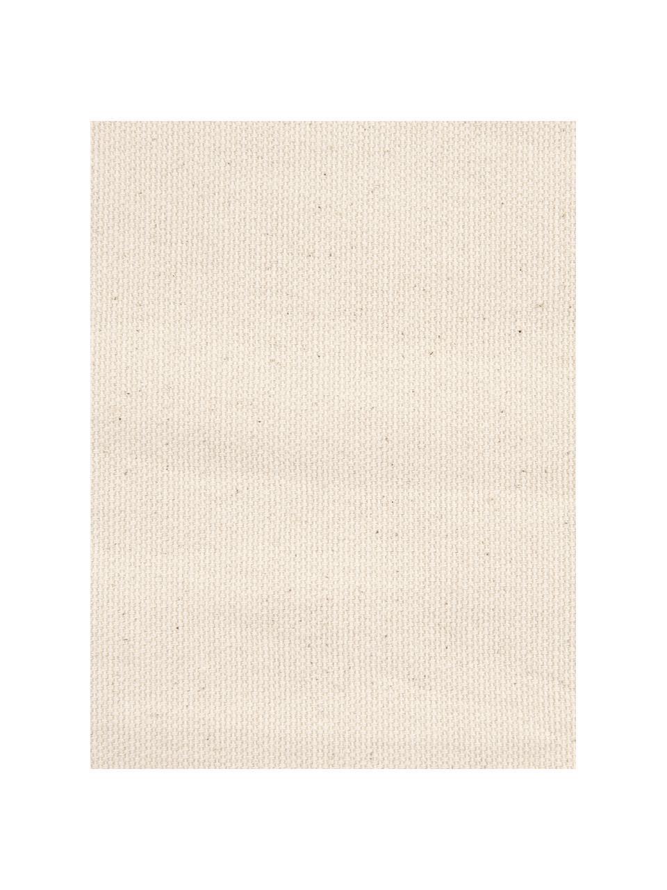Copricuscino con nappe Jasmine, 100% cotone, Bianco crema, verde salvia, Larg. 30 x Lung. 50 cm