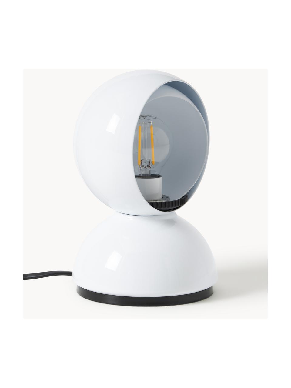 Tischlampe Eclisse, Lampenschirm: Polycarbonat, Technopolym, Gestell: Stahl, beschichtet, Weiß, Ø 12 x H 18 cm
