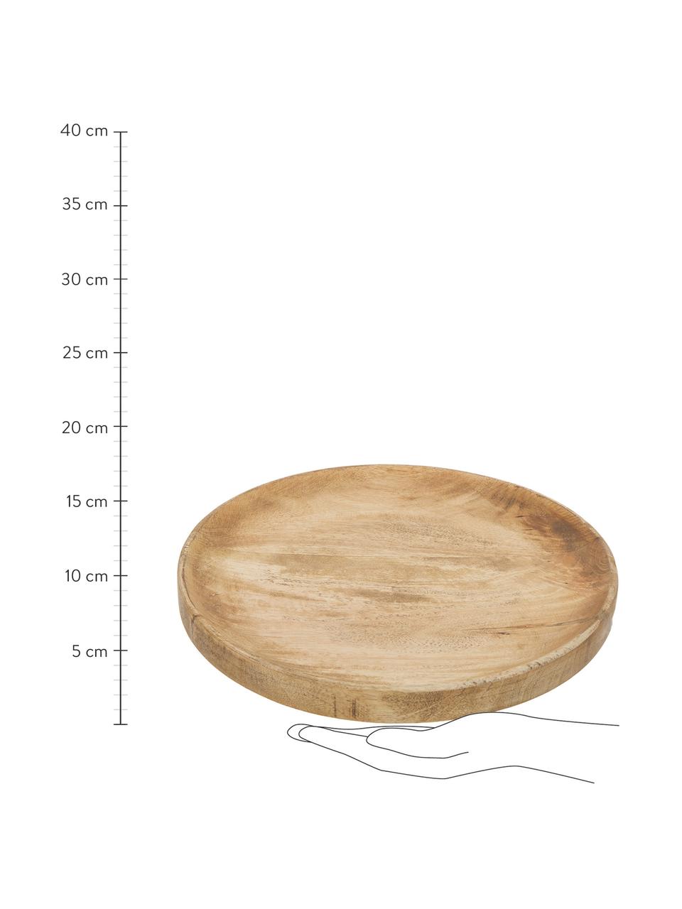 Vassoio rotondo decorativo in legno Forest, Ø30 cm, Legno di mango, Marrone, Ø 30 cm